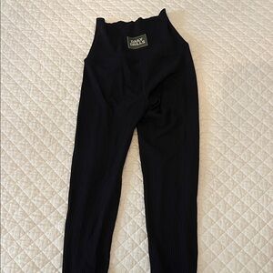 Daily Drills Black Ribbed Leggings